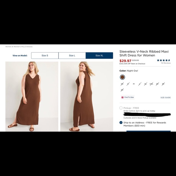 Old Navy Sleeveless V-Neck Ribbed Maxi Shift Dress - Picture 6 of 6